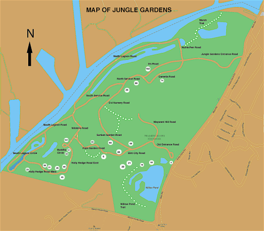 Jungle Gardens Road Map more